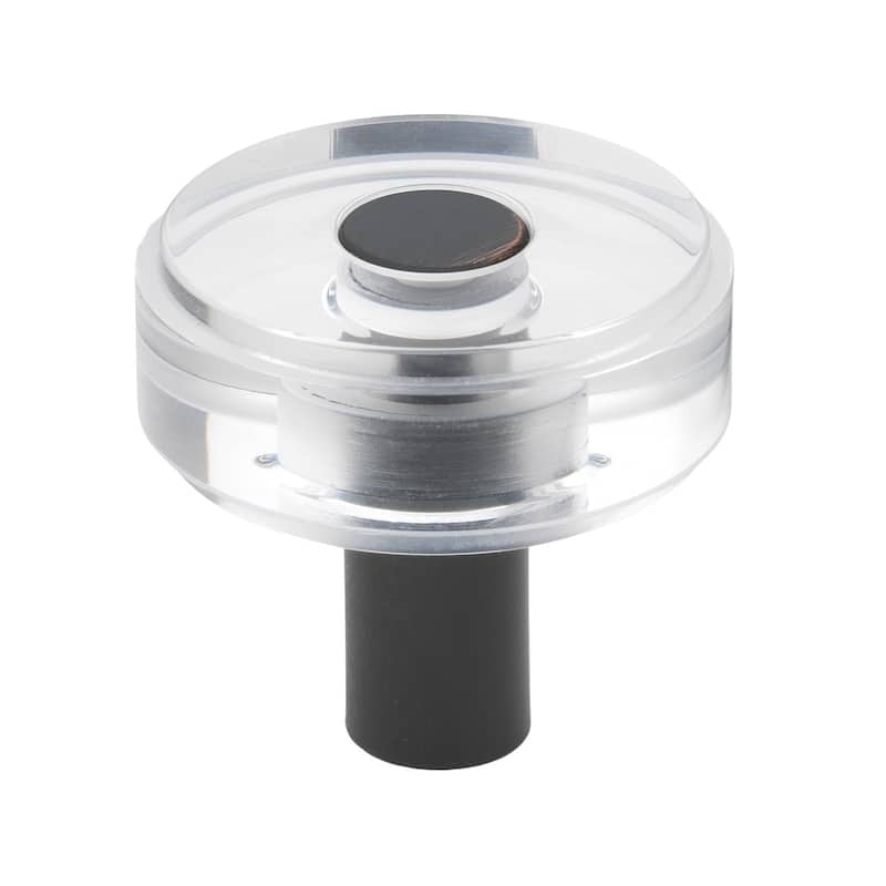 GlideRite 1-1/2 in. Round Clear Cabinet Knobs, Rubbed Bronze (10-Pk) - Oil Rubbed Bronze