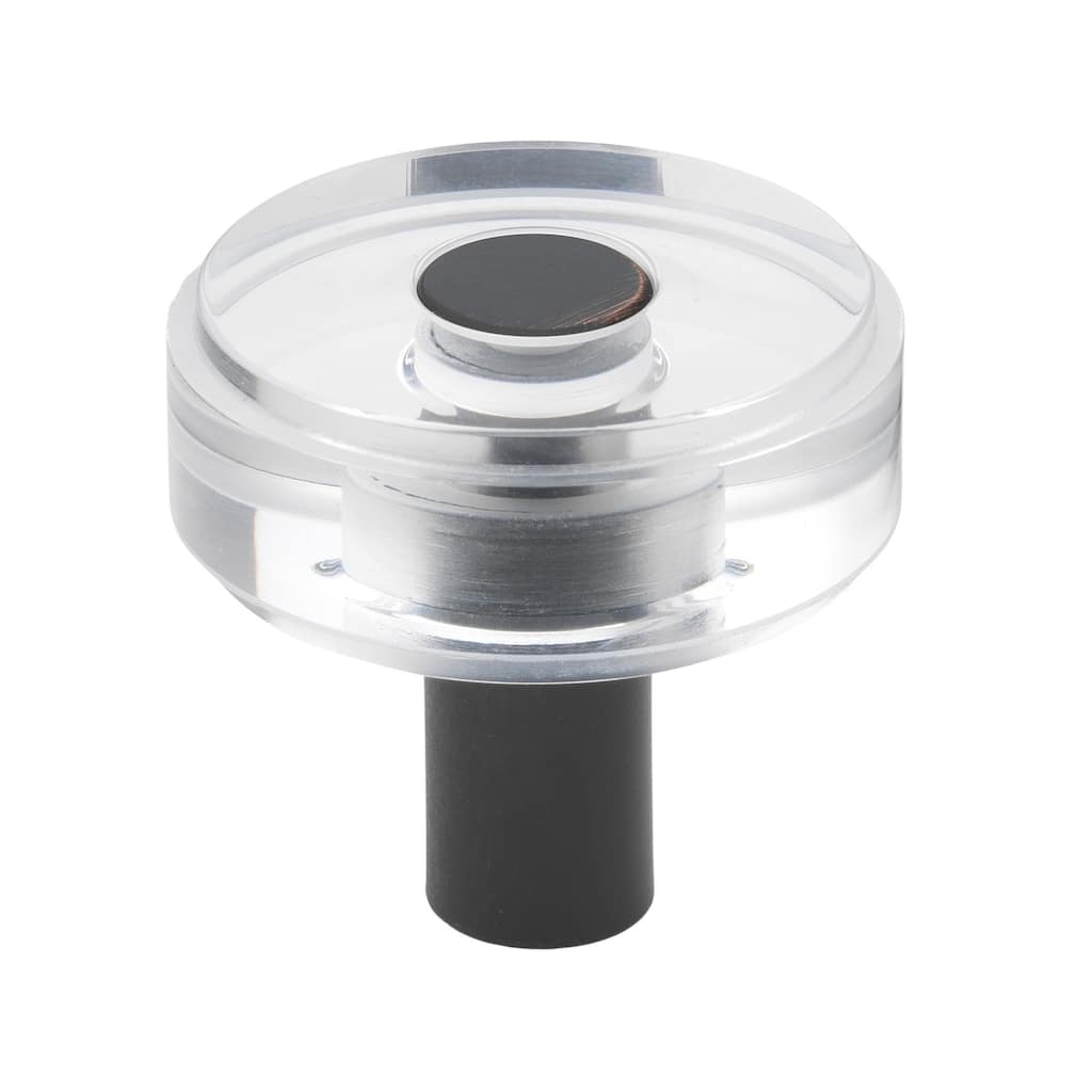 GlideRite 1-1/2 in. Round Clear Cabinet Knobs, Rubbed Bronze (10-Pk) - Oil Rubbed Bronze