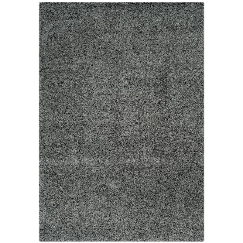 SAFAVIEH Laguna Shag Verdiana Solid Color 2-inch Thick Rug. - 4' x 6' - Dark Grey - Rectangle