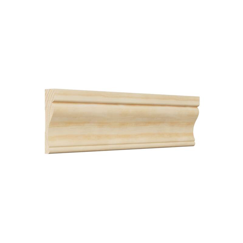 WM350 11/16-in D x 3-1/2-in W x 96-in L Americraft Solid Hardwood Stain Grade Flagler Casing Moulding