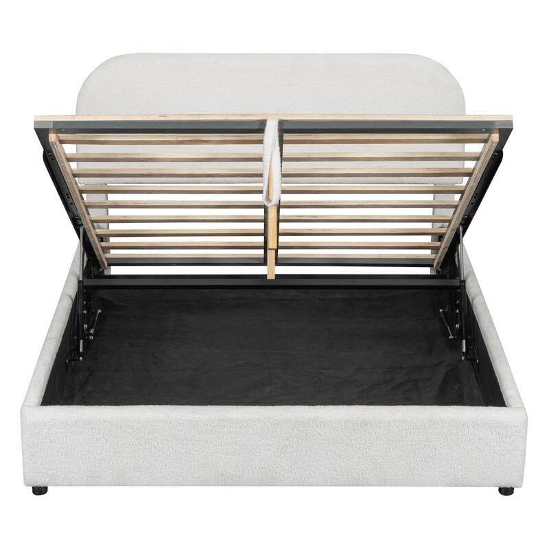 Platform Bed with Hydraulic Storage System