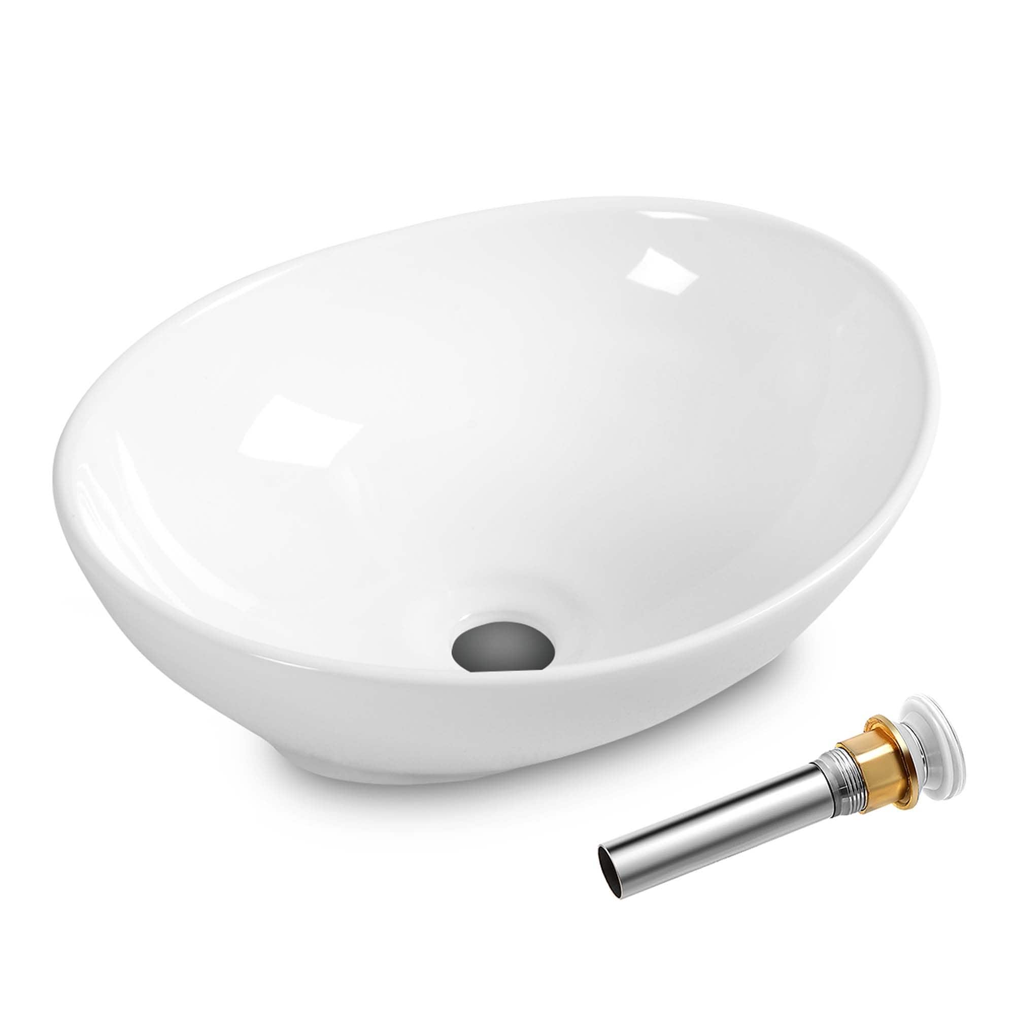 Over the counter sink bowl outlet