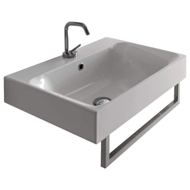 WS Bath Collections 23-5/8" Ceramic Wall Mounted / Vessel Bathroom