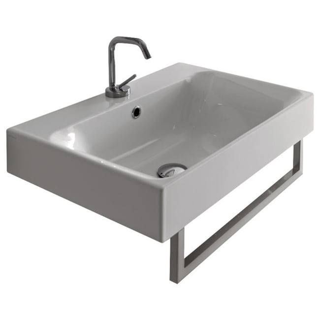 WS Bath Collections 23-5/8" Ceramic Wall Mounted / Vessel Bathroom