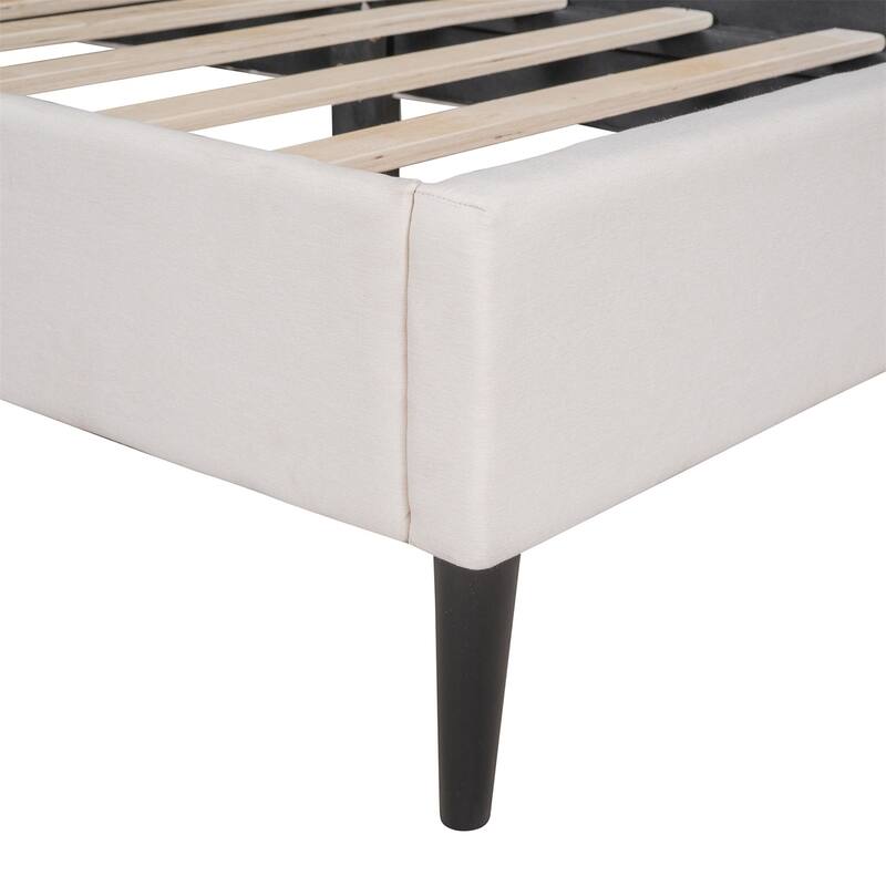 Merax Upholstered Linen Platform Bed, 3 colors
