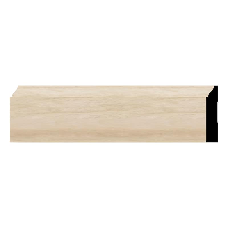 WM623: 9/16-in D x 3-1/4-in W x 96-in L Americraft Solid Hardwood Stain Grade Ogee Base Moulding - White Oak