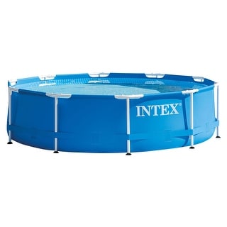Intex 10 Foot x 30 Inch Above Ground Round Swimming Pool, (Pump Not Included) - 49