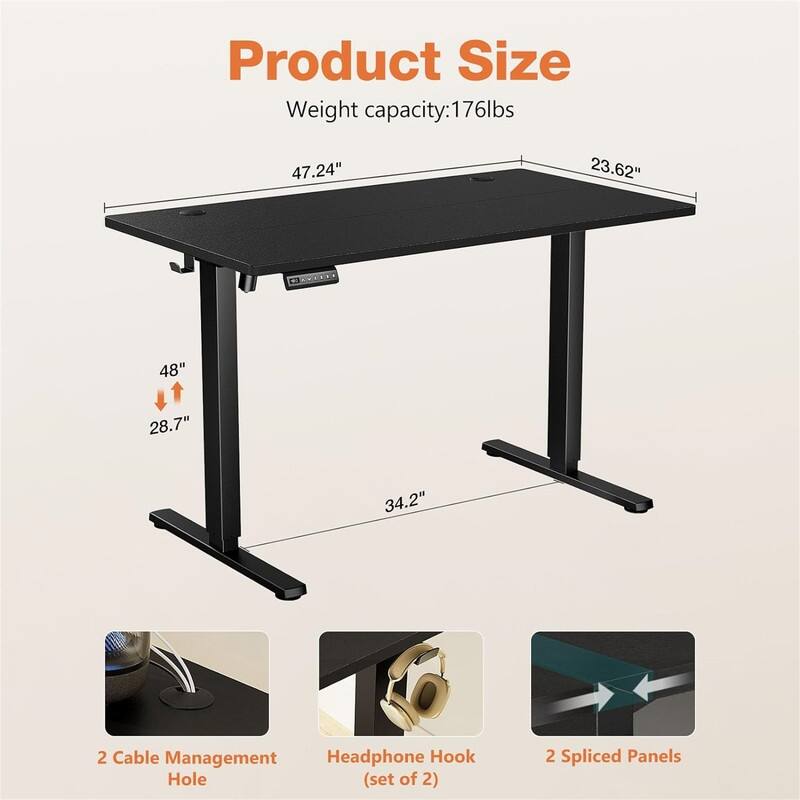 Standing Desk with Double Drawer