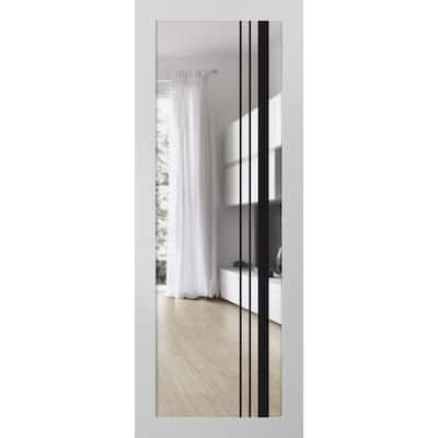 Slab Barn Door Panel 18x80 Lucia 2566 White Silk Sturdy Finished