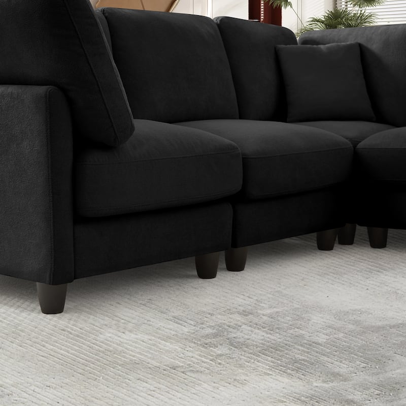 Warenne 7-Piece combination sofa chair, L-Shaped with Cushions