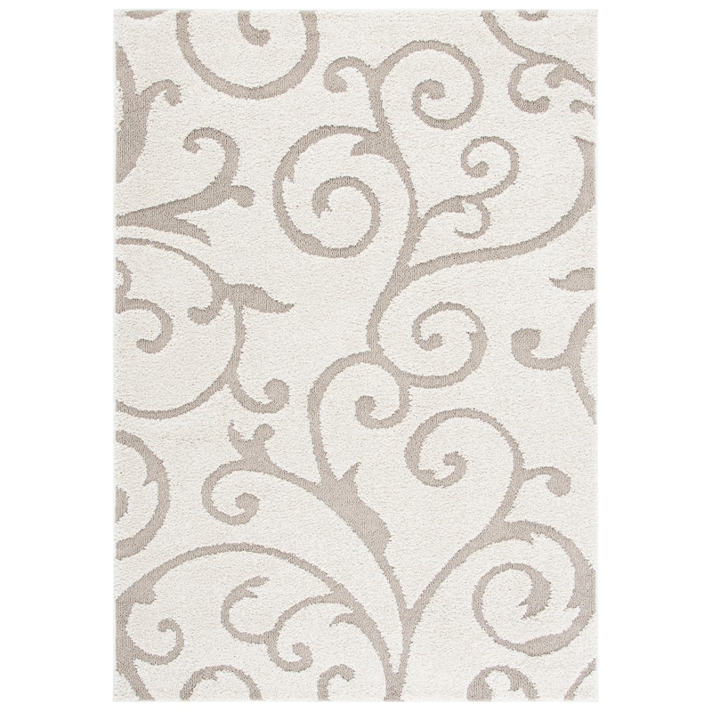 SAFAVIEH Florida Shag Shahin Scroll 1.2-inch Thick Textured Rug