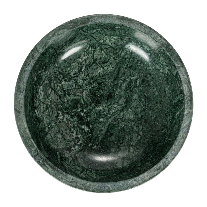 Marble Footed Bowl - 8.0"L x 8.0"W x 4.5"H