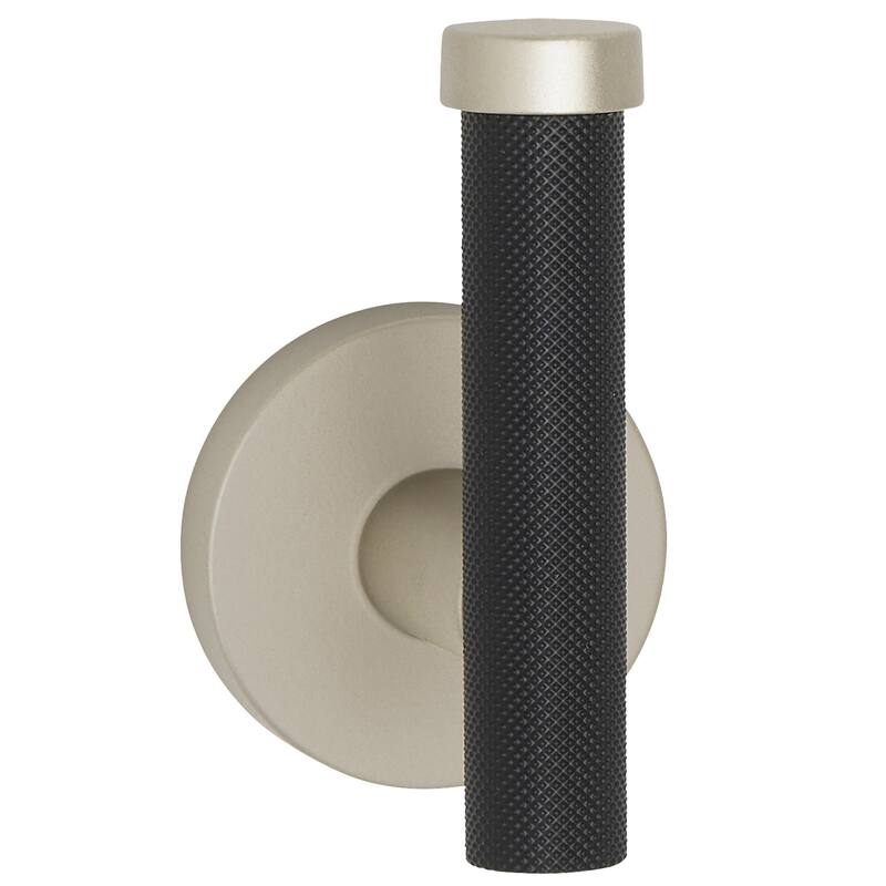 Alno A9481-HOOK-KNURLED Vita Bella 2" Wide Modern Diamond Knurled Bar - Matte Nickel / Matte Black