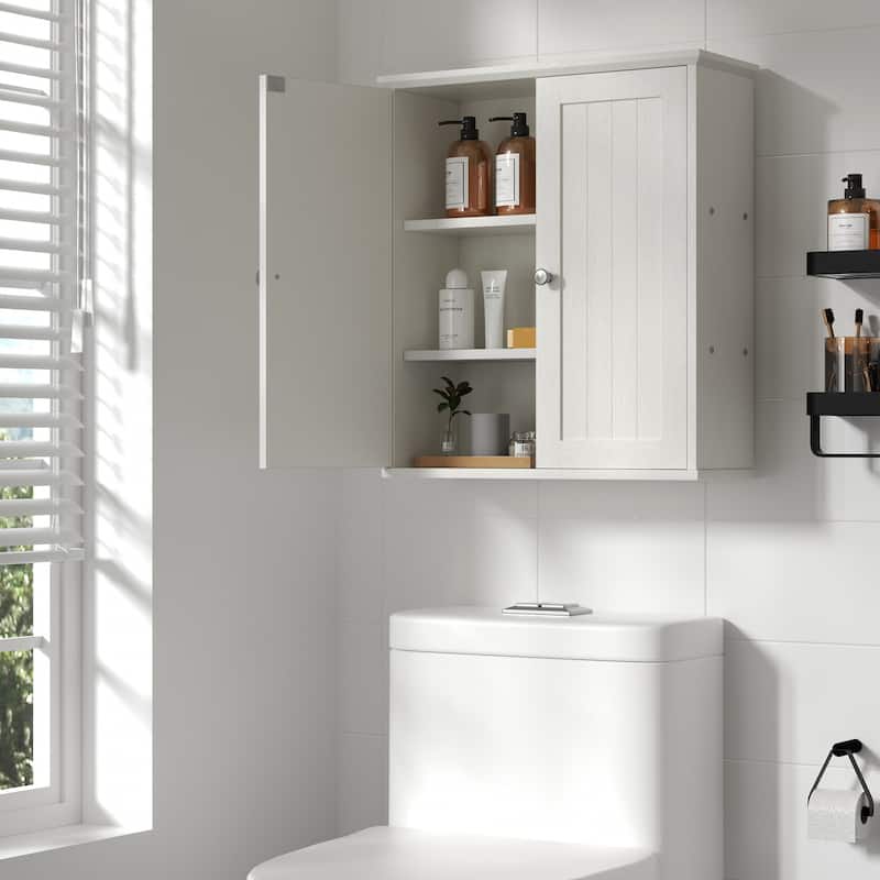 Futzca Bathroom Cabinet Wall Mounted, Storage Cabinet with Doors and Shelves