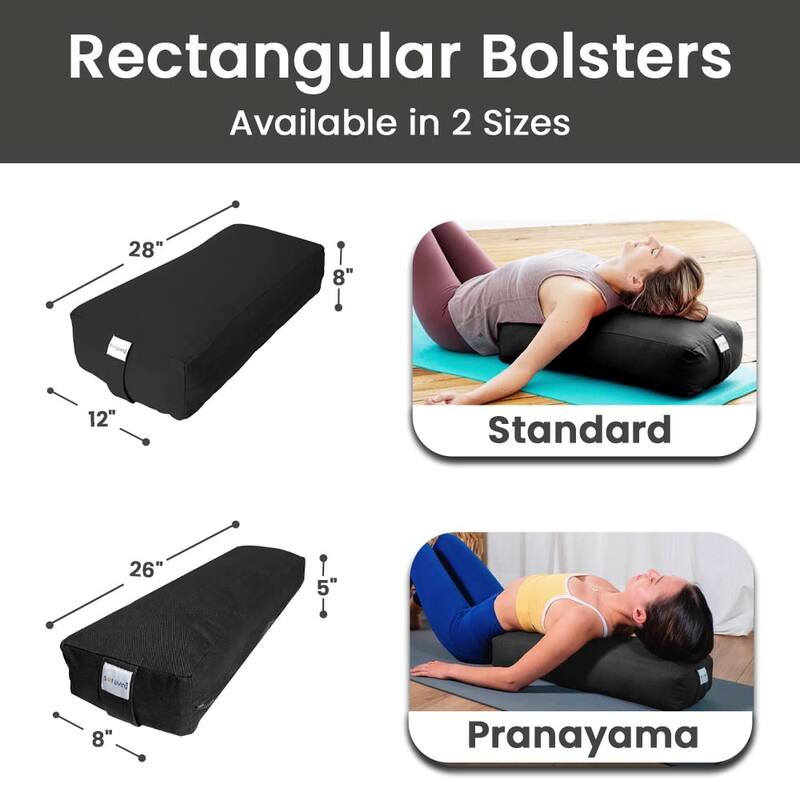 Sol Living Rectangular Yoga Bolster Meditation Cushion - Cotton