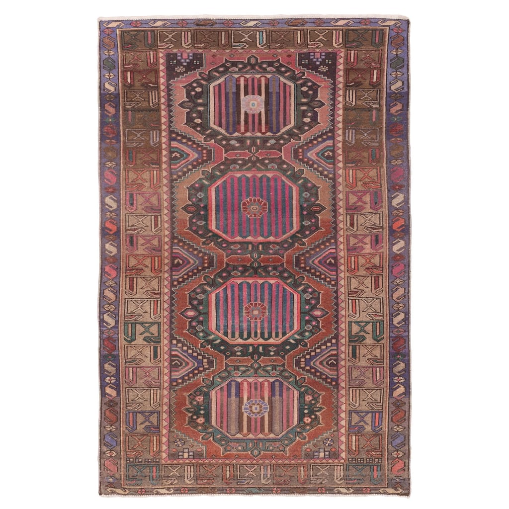 ECARPETGALLERY Hand-knotted Antalya Vintage Copper Wool Rug - 4'0 x 6'2