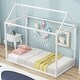 preview thumbnail 9 of 16, Metal Twin Size House Shape Platform Bed