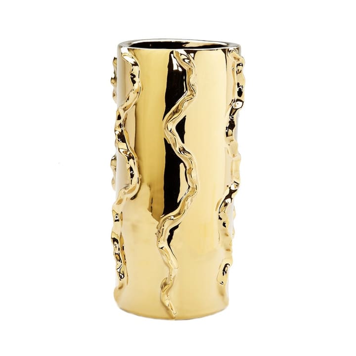 Gold Metallic Vase with Swivel Design