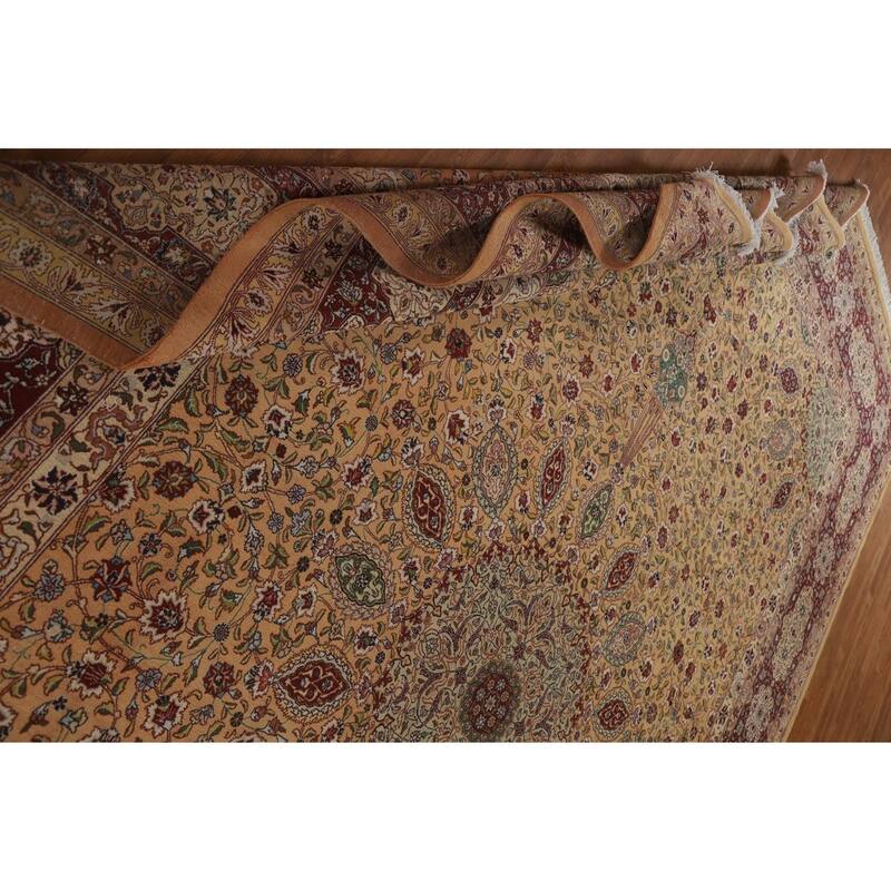 Vegetable Dye Large Tabriz Persian Area Rug Hand-knotted Wool Carpet - 11'5" x 16'2"