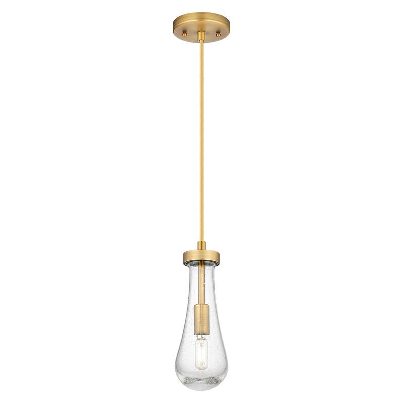 Innovations Lighting Downtown Urban - Owego - 1 Light 4" Cord Hung Pendant - Brushed Brass/Seedy Shade