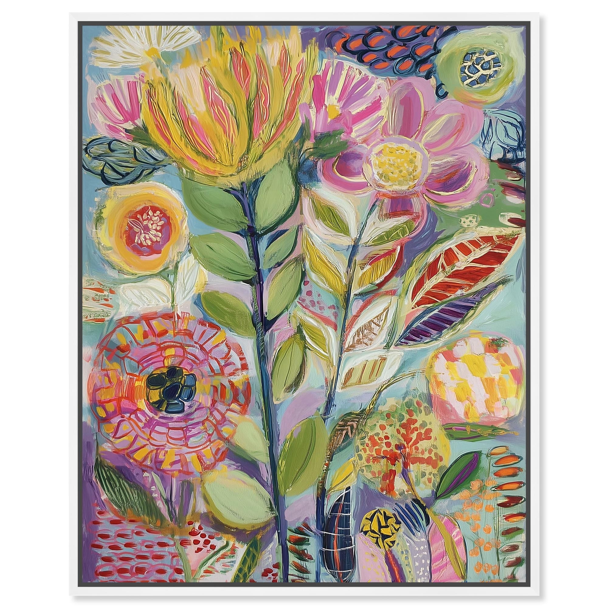 Gathering II Maximalist Wall Art Framed Canvas Print by Art Remedy