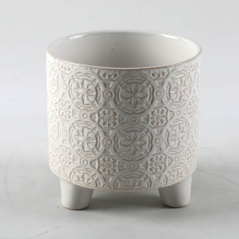 6" Cathedral Footed Ceramic Planter