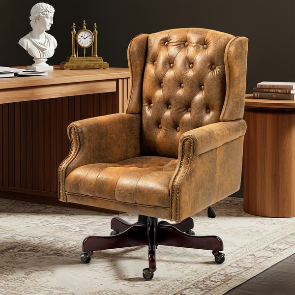 AVAWING Classic Executive Office Chair High Back Wingback Boss