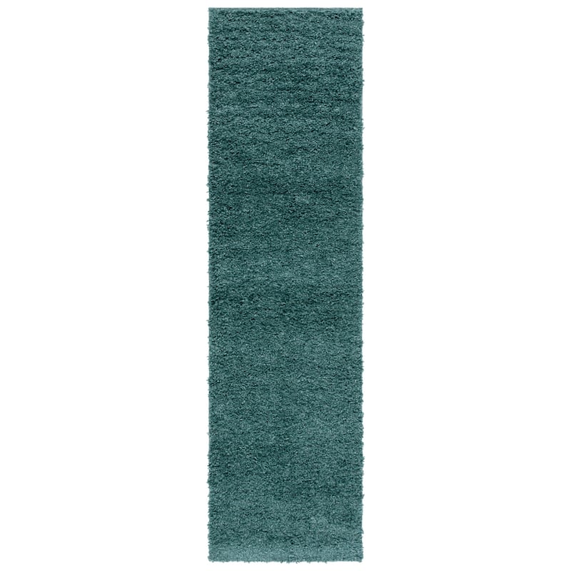 SAFAVIEH August Shag Solid 1.2-inch Thick Area Rug - 2'3" x 8' Runner - Green