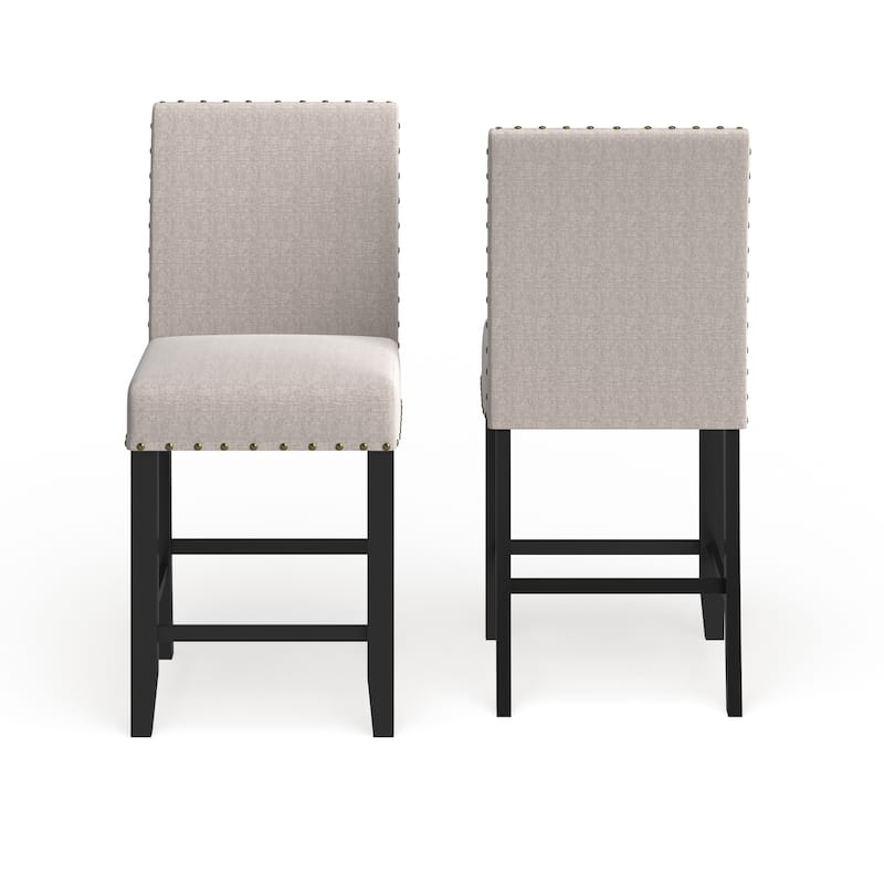 Strick & Bolton Gallaccio Contemporary 25-inch Fabric Stool (Set of 2)