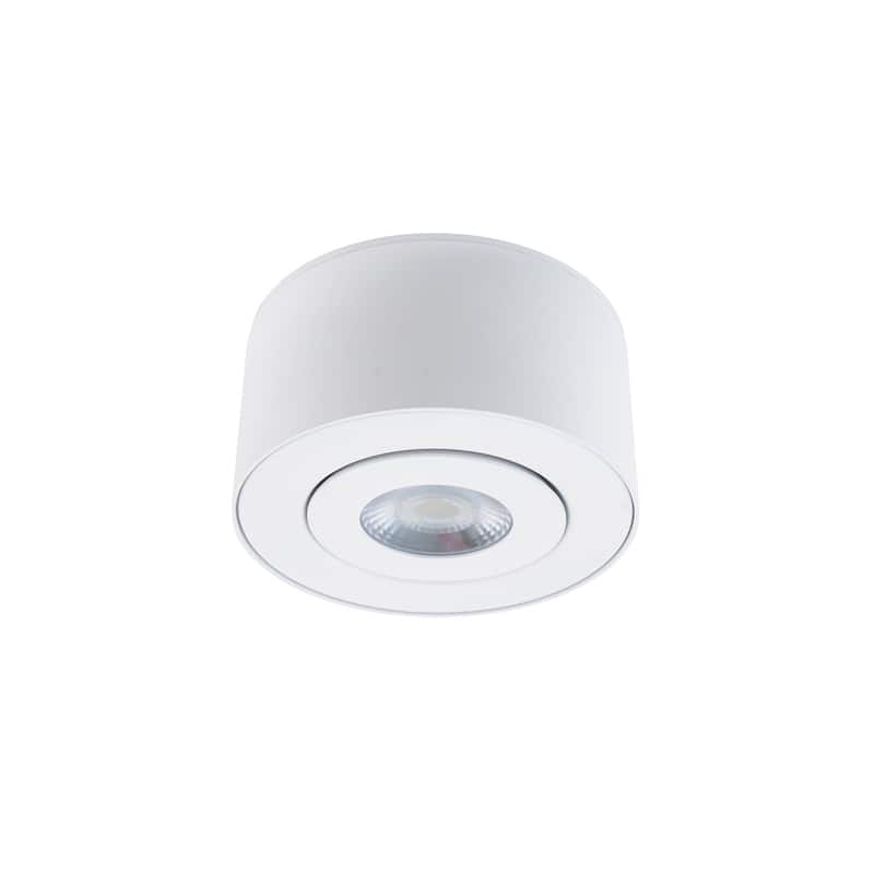 I Spy 5in LED Outdoor Flush Mount 3-CCT 3000K-3500K-4000K Set to 3000K - White-4000K