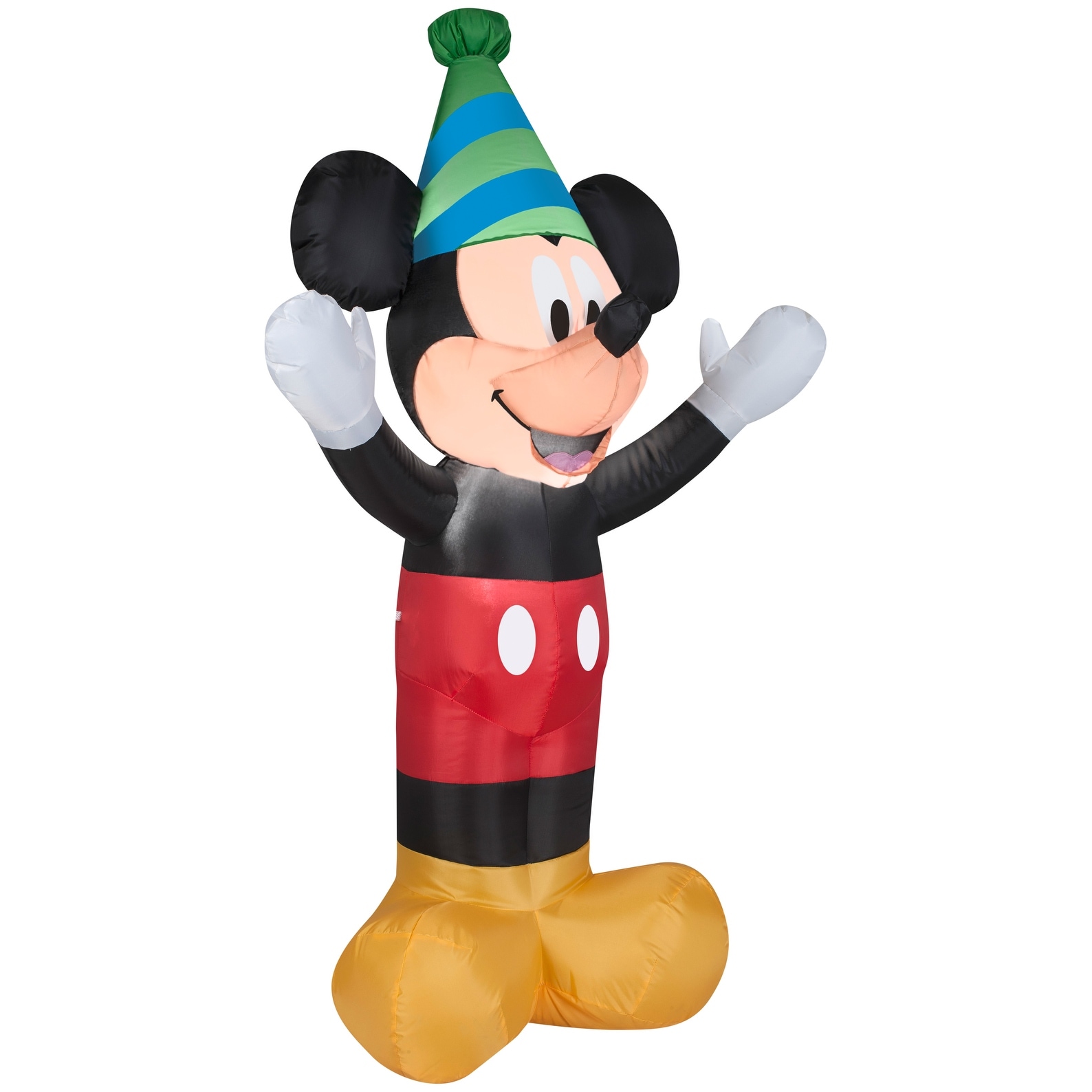 Gemmy Airblown Inflatable Birthday Party Mickey Mouse, 4 ft Tall, black - 48.03x15.75x27.56