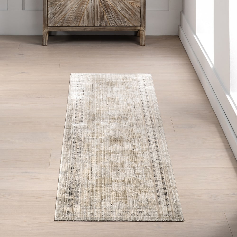 Nuloom Aine Bordered Machine Washable Indoor/Outdoor Area Rug