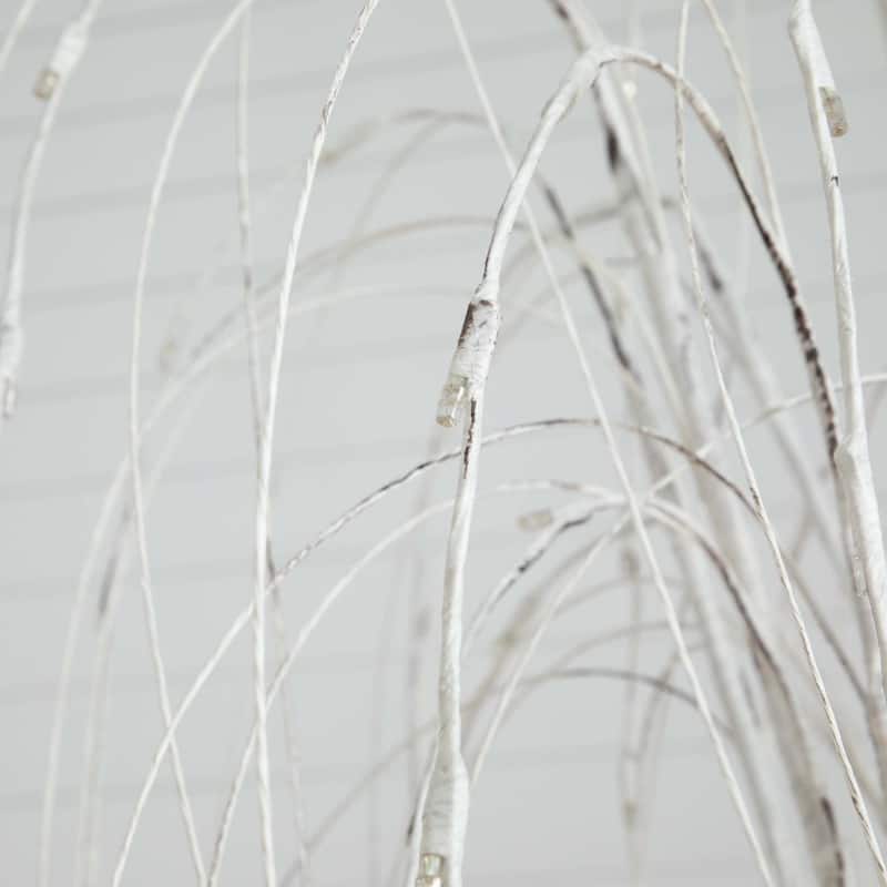 Pre-Lit Weeping Willow Artificial Christmas Tree - 6' - Warm White LED Lights
