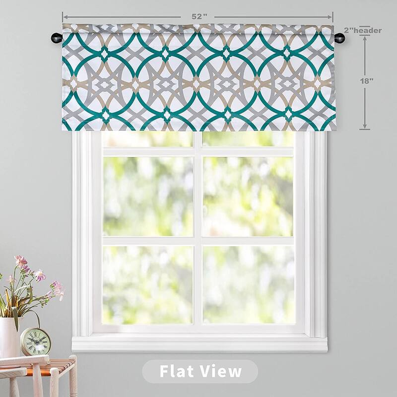 Jarvenpaa Geo Trellis Pattern Window Valance - 52 x 18