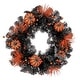 preview thumbnail 2 of 3, 20" LED Battery Operated Timer Halloween Wreath