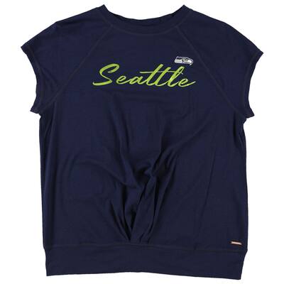 G-III Sports Womens Seattle Seahawks Graphic T-Shirt,, Blue, Small