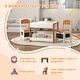preview thumbnail 9 of 11, Kids chairs and table for reading or Drawing on a Blackboard - 24.2" L x 24.2" W x 18.9" H