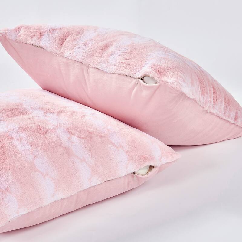 Ballys 3-piece Floral FauxFur Throw Blanket and Pillow Cover Set