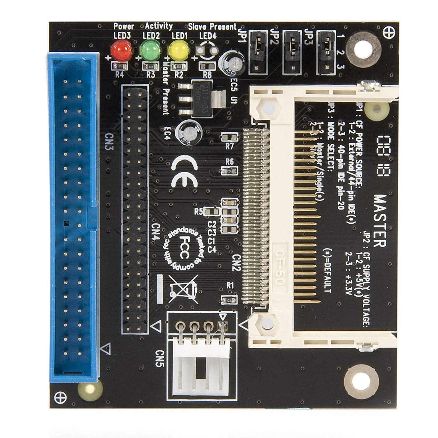 StarTech IDE2CF 40/44 Pin IDE to Compact Flash SSD Adapter 1 x IDC Male StarTech IDE2CF 40/44 Pin IDE to Compact Flash SSD Adapter 1 x IDC Male