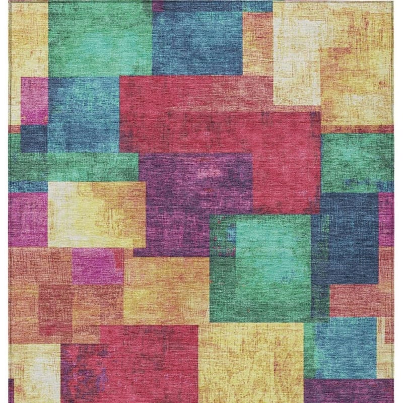HomeRoots Geometric Traditional Rectangle Outdoor Rug
