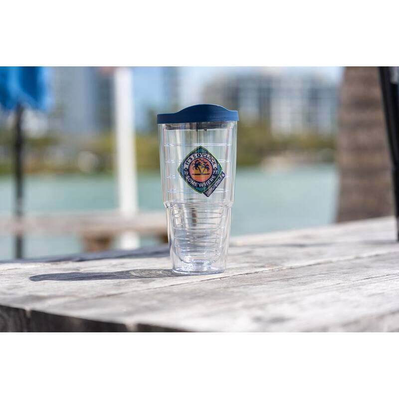 Tervis Margaritaville 5 O'Clock Palm Made in USA Double Walled Insulated Travel Tumbler, Classic