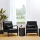 preview thumbnail 4 of 119, Glitzhome Set of 2 30.75"H Mid-Century Modern PU Leather Accent Chairs - 25.75"W x 33.75"D x 30.75"H