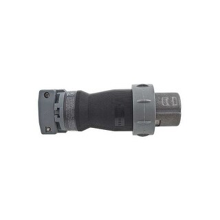 Hubbell Wiring Device-Kellems Pin and Sleeve Plug,60 A,Black; Gray,3Pl ...