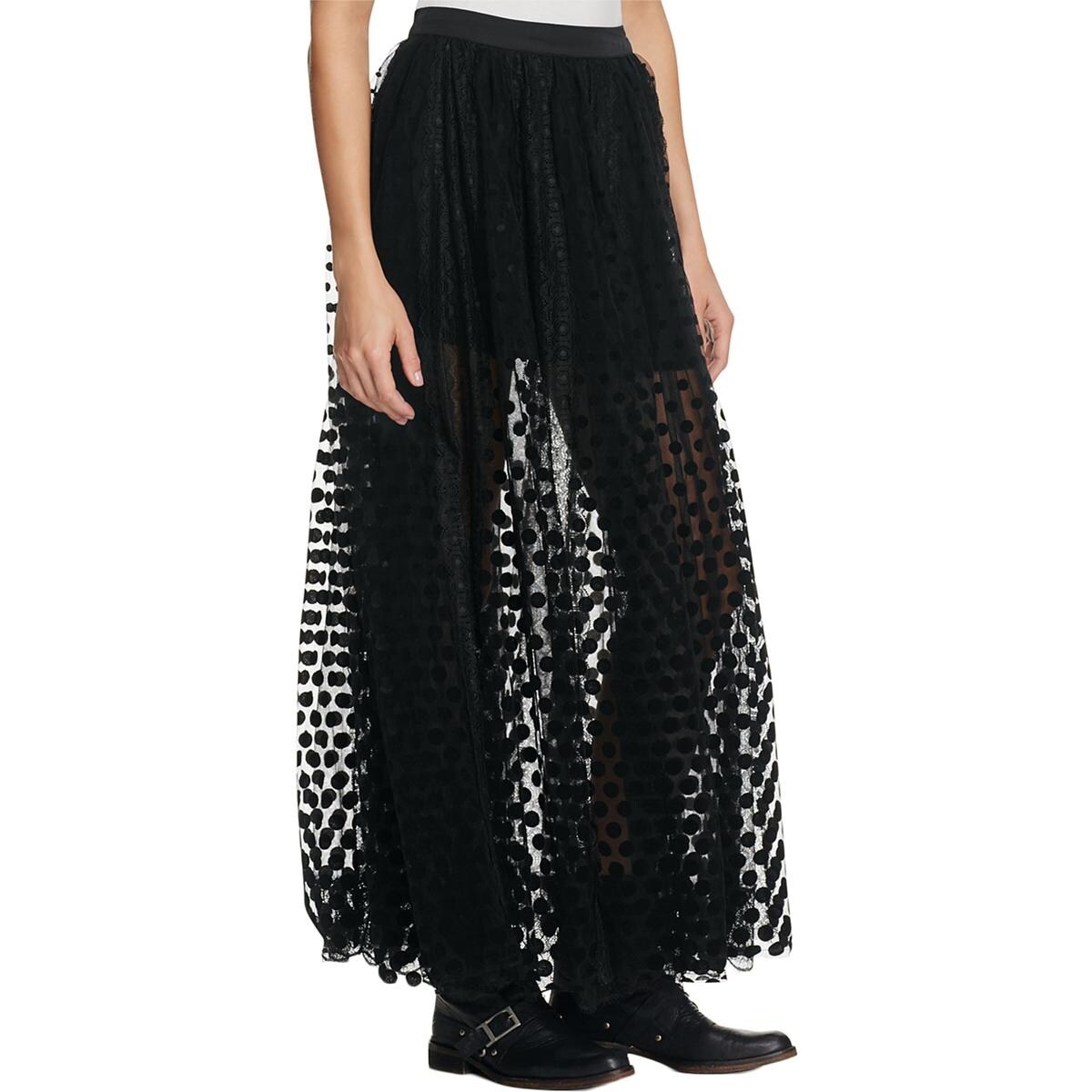 free people polka dot skirt