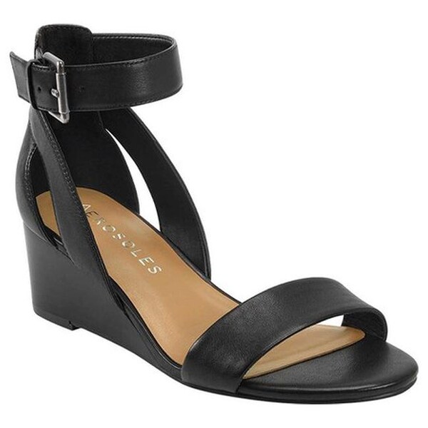 aerosoles black wedges