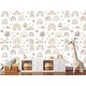 preview thumbnail 2 of 1, Cute Boho Rainbows and Clouds Wallpaper Peel and Stick