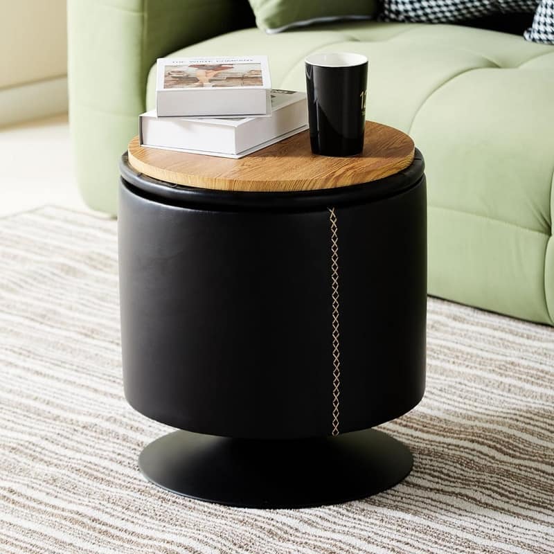 Faux Leather Ottoman Foot Rest(16.5" Wx18 H)