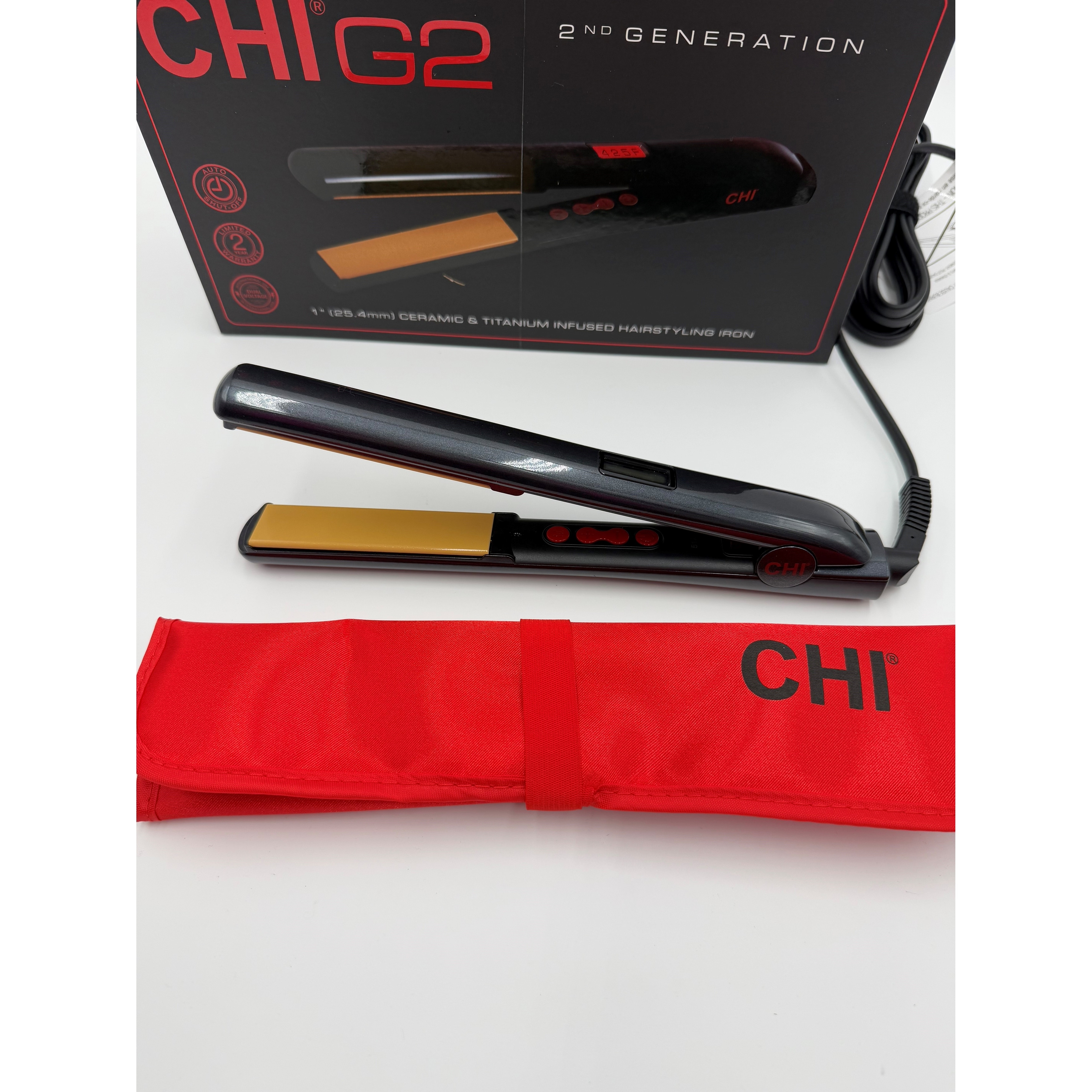 CHI G2 1 inch Professional ceramic flat iron CHI G2 Ceramic Titanium Infused Hairstyling Flat Iron  main image 2