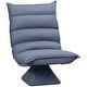 preview thumbnail 2 of 7, HOMCOM Swivel Floor Chair with Back Support, Microfiber Adjustable Video Gaming Chair, Grey