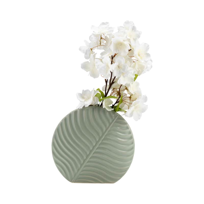 Sagebrook Home Ceramic Artisanal Vase, Home Decor Focal Point